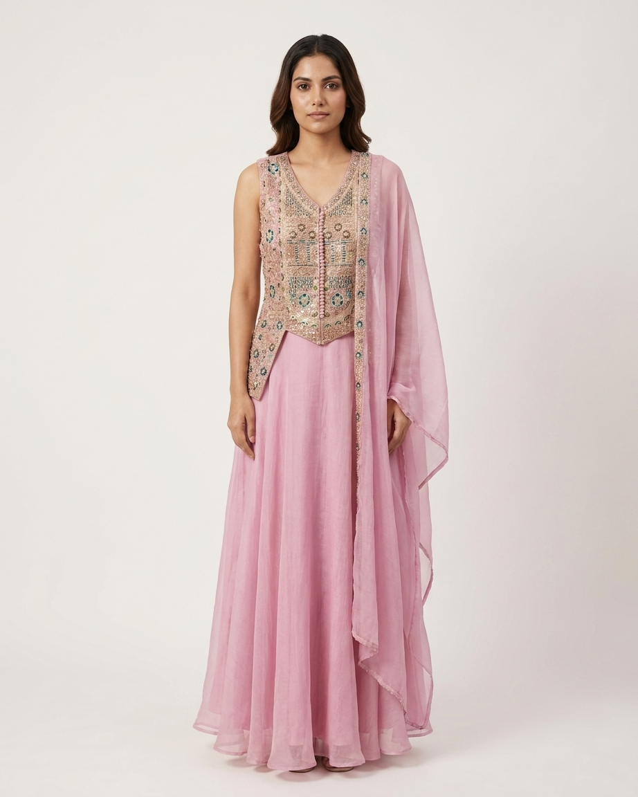 Blush Royale Indo-Western Set