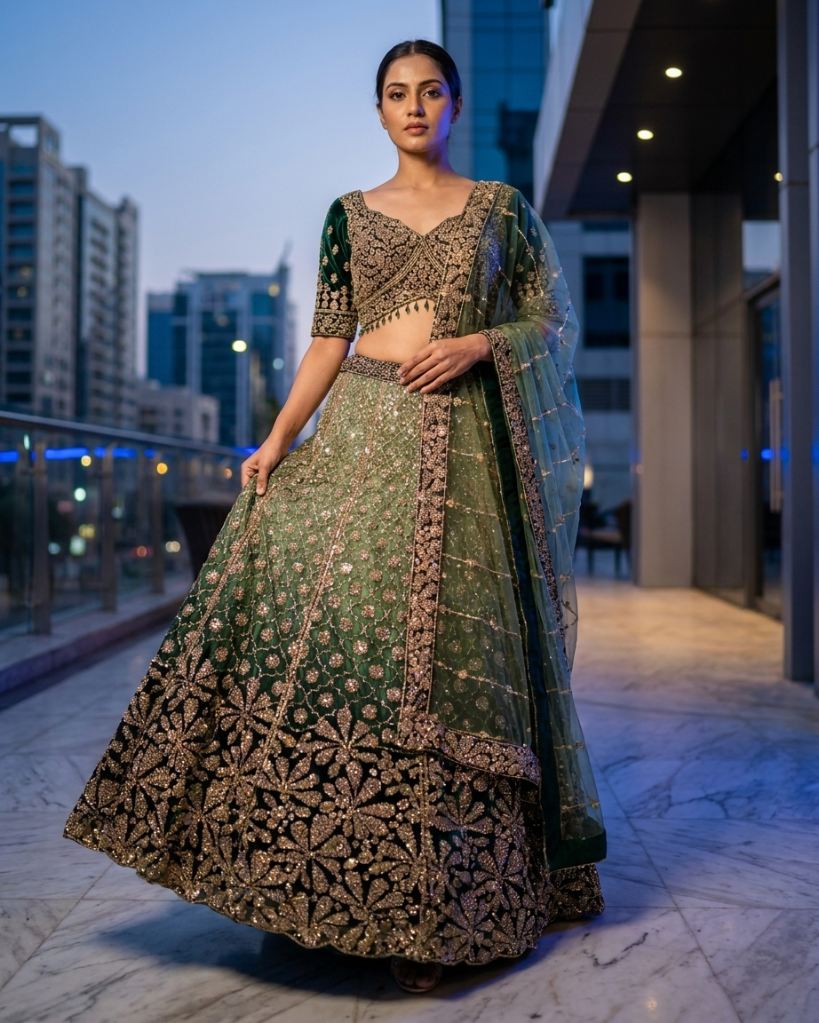 Emerald Royale Lehenga