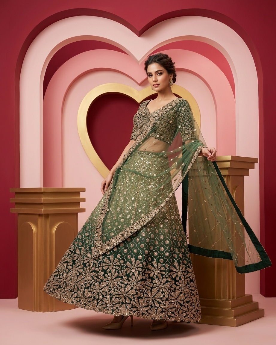 Emerald Royale Lehenga