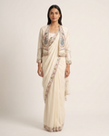 Ivory Peacock Elegance Saree