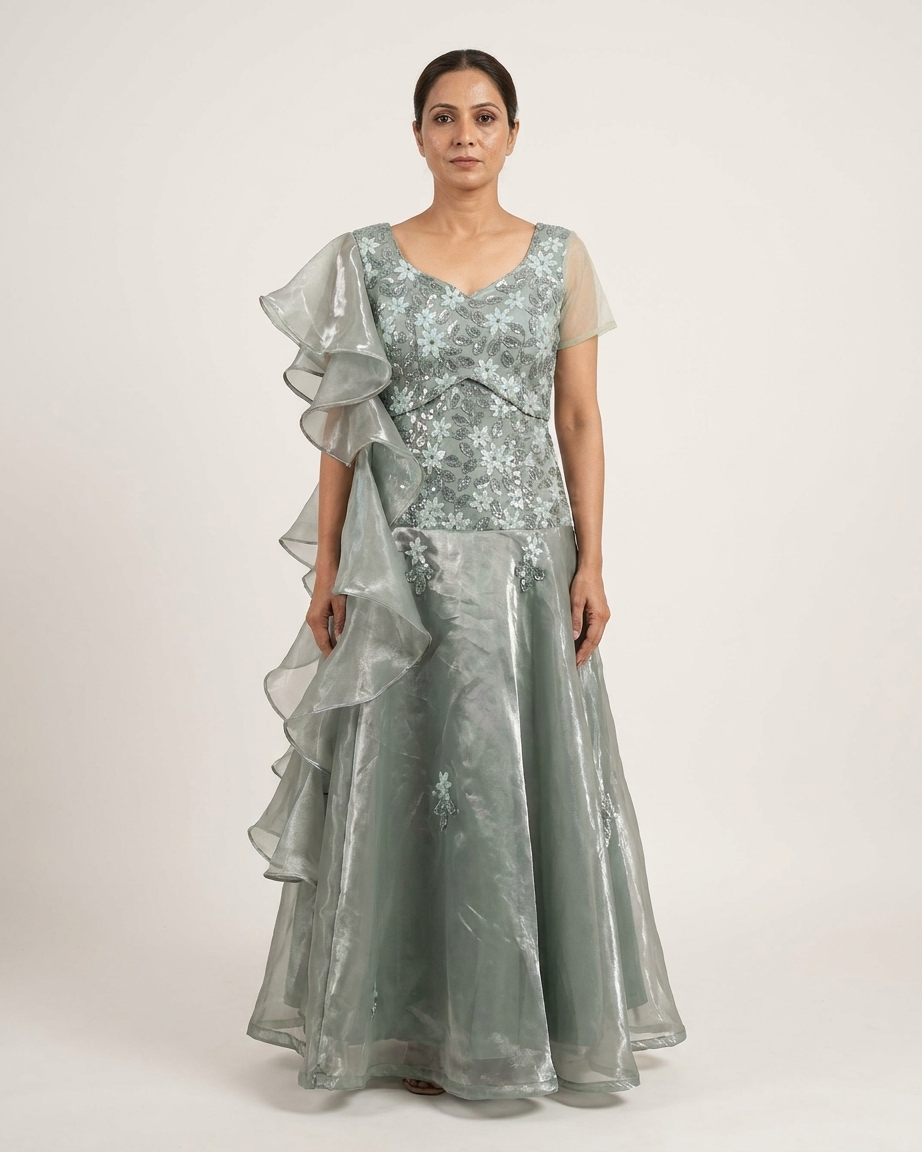 Celeste Ruffle Lehenga