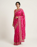 Rani Pink Bird Motif Saree